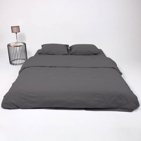 Изображение товара Пододеяльник с наволочками AksHome Евро Стально (поплин)