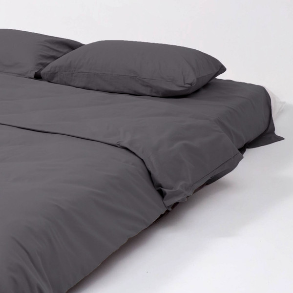 Изображение товара Пододеяльник с наволочками AksHome Евро Стально (поплин)