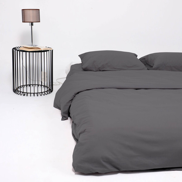 Изображение товара Пододеяльник с наволочками AksHome Евро Стально (поплин)