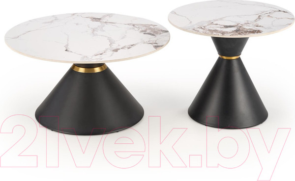 Изображение товара Журнальный столик Halmar Goretti S / V-CH-GORETTI_S-LAW (белый мрамор/черный)