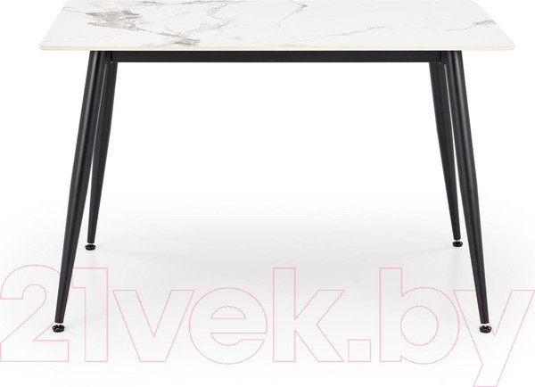 Изображение товара Обеденный стол Halmar Emilio / V-CH-EMILIO_120-ST (белый мрамор/черный)