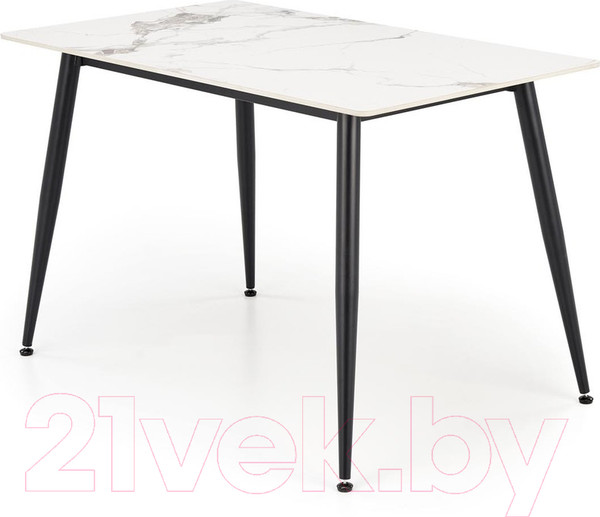 Изображение товара Обеденный стол Halmar Emilio / V-CH-EMILIO_120-ST (белый мрамор/черный)