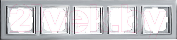 Изображение товара Рамка для выключателей и розеток Ovivo Mina 401-100000-250 (серебристый)