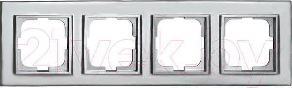 Изображение товара Рамка для выключателей и розеток Ovivo Mina 401-100000-228 (серебристый)