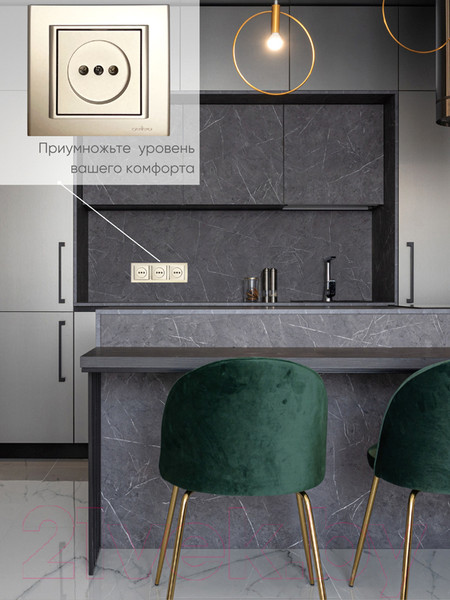 Изображение товара Рамка для выключателей и розеток Ovivo Mina 401-130000-227 (антрацит)