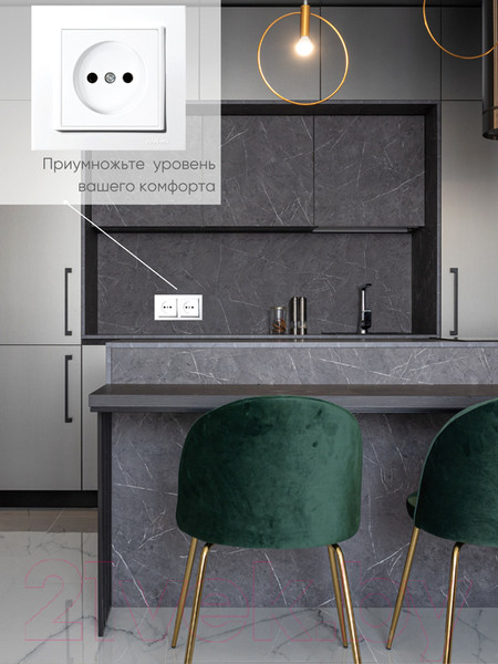 Изображение товара Рамка для выключателей и розеток Ovivo Mina 401-010000-226 (белый)