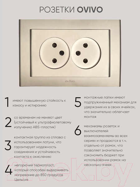 Изображение товара Розетка Ovivo Mina 401-130300-908 (антрацит)