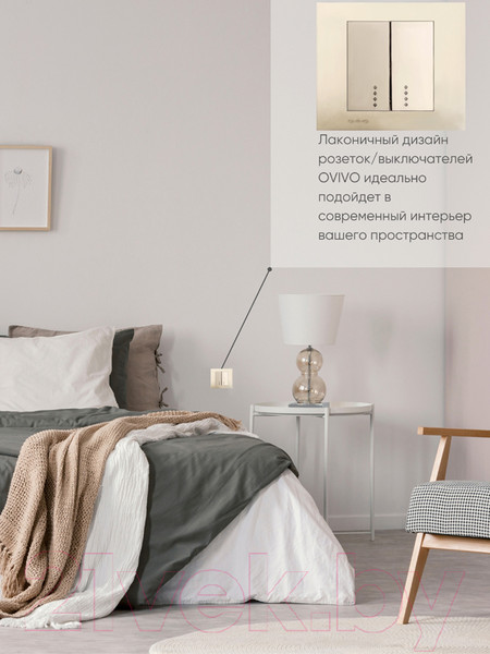 Изображение товара Выключатель Ovivo 600-000213-203 (антрацит)