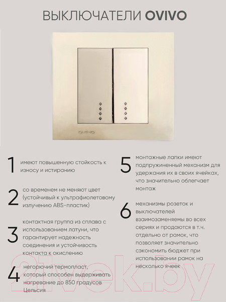 Изображение товара Выключатель Ovivo 600-000213-203 (антрацит)