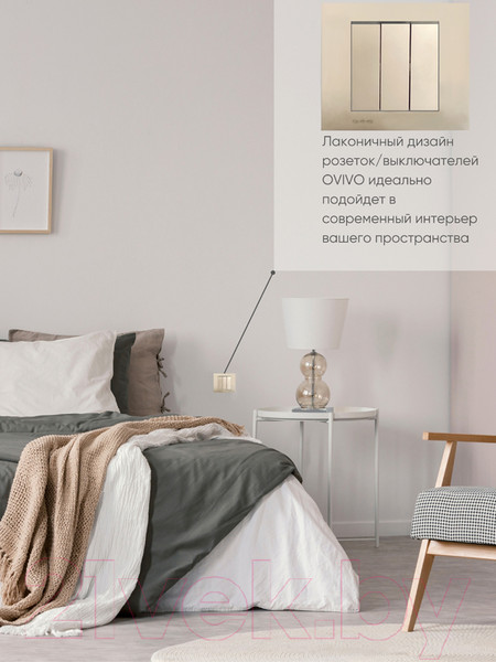 Изображение товара Выключатель Ovivo 600-000213-254 (антрацит)