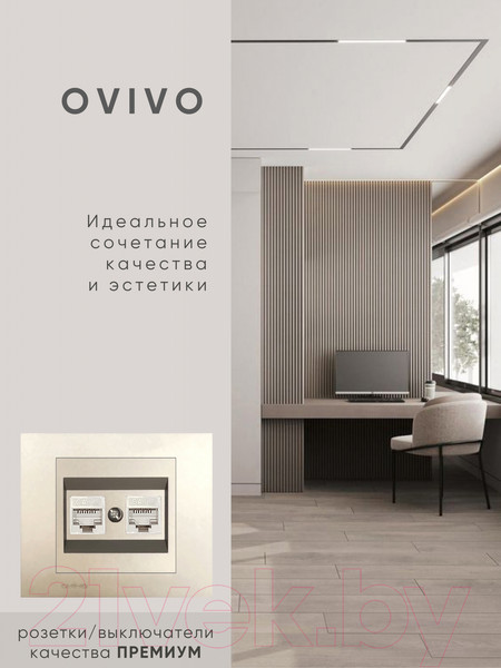 Изображение товара Розетка Ovivo 600-000313-230 (антрацит)