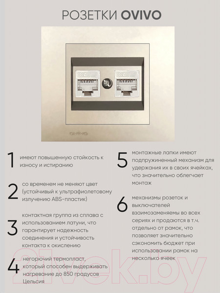 Изображение товара Розетка Ovivo 600-000313-230 (антрацит)