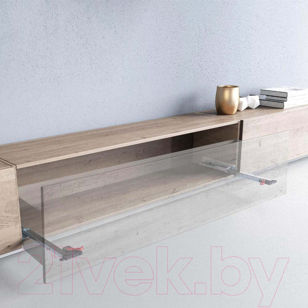 Изображение товара Комплект направляющих мебельных Samet Smart Slide Push Open / 127230304 (полного выдвижения 400мм)