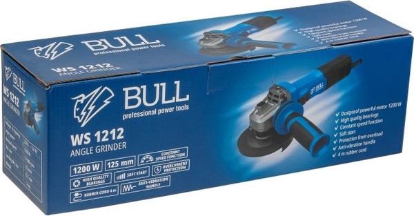 Изображение товара Профессиональная угловая шлифмашина Bull WS 1212 (1333513)