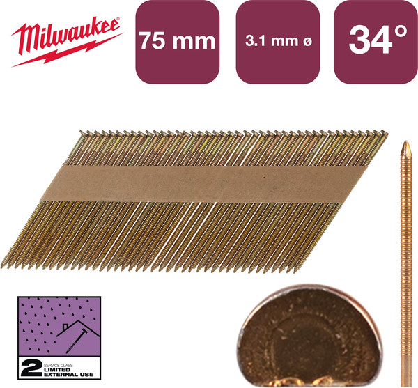 Изображение товара Гвозди для пистолета Milwaukee 4932492610 (2200шт)