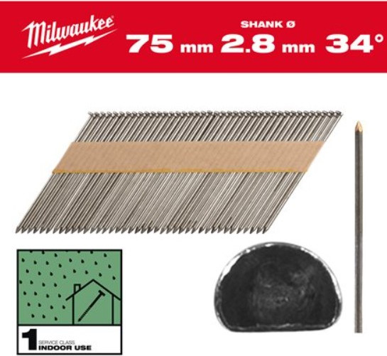 Изображение товара Гвозди для пистолета Milwaukee 4932492598  (2200шт)