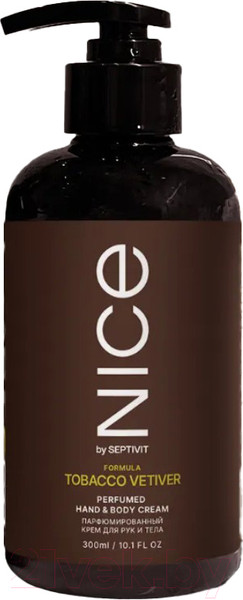 Изображение товара Крем для тела NICE by Septivit Tobacco Vetiver Парфюмированный для рук и тела (300мл)