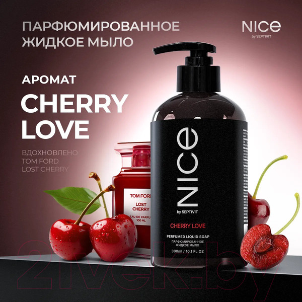 Изображение товара Мыло жидкое NICE by Septivit Cherry Love (300мл)