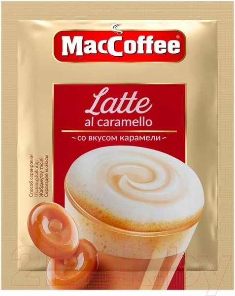 Изображение товара Кофейный напиток MacCoffee Latte со вкусом карамели (20x22г)