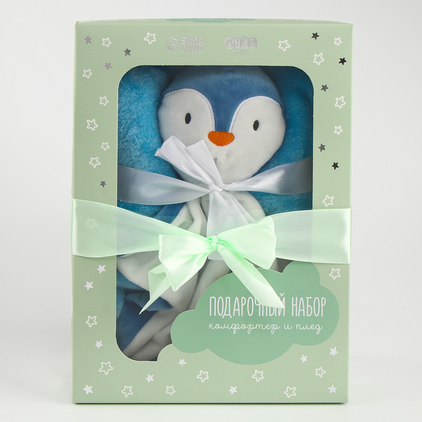 Изображение товара Подарочный набор Крошка Я Пингвин Комфортер+плед / 10654618