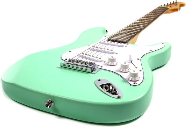 Изображение товара Электрогитара Fabio ST100 Matt Mentol (с комплектом аксессуаров)