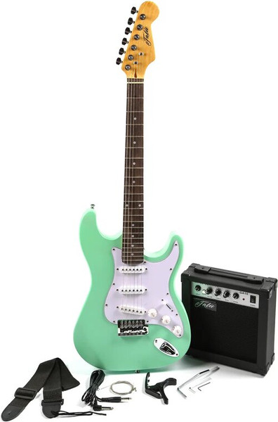 Изображение товара Электрогитара Fabio ST100 Matt Mentol (с комплектом аксессуаров)