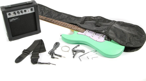 Изображение товара Электрогитара Fabio ST100 Matt Mentol (с комплектом аксессуаров)