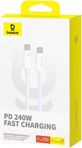 Изображение товара Кабель Baseus P10365200211-02 (1м, белый)