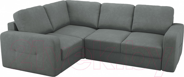Изображение товара Диван угловой Mio Tesoro Aurora компл.2 левый (Velutto 32 темно-серый)