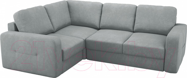 Изображение товара Диван угловой Mio Tesoro Aurora компл.2 левый (Velutto 12 серый)