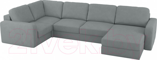 Изображение товара Диван П-образный Mio Tesoro Aurora компл.3 правый (Velutto 12 серый)