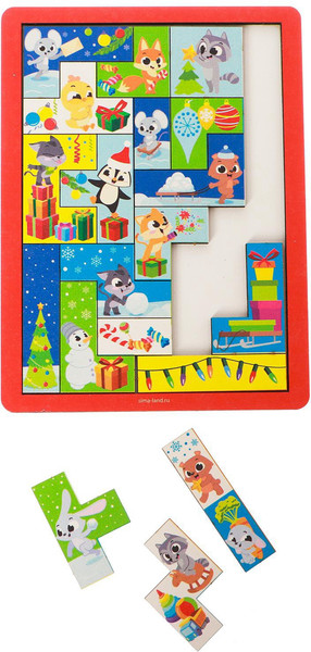 Изображение товара Развивающая игра Лесная мастерская Тетрис. Новый год! Праздник у зверят / 6998304