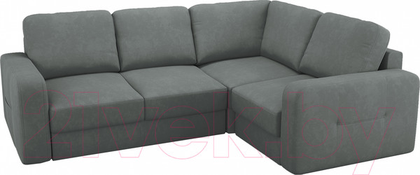 Изображение товара Диван угловой Mio Tesoro Aurora компл.2 правый (Velutto 32 темно-серый)