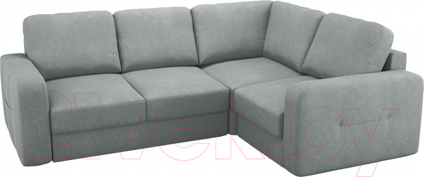 Изображение товара Диван угловой Mio Tesoro Aurora компл.2 правый (Velutto 12 серый)
