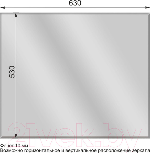 Изображение товара Зеркало Аквилон Муза №4.1 63x53