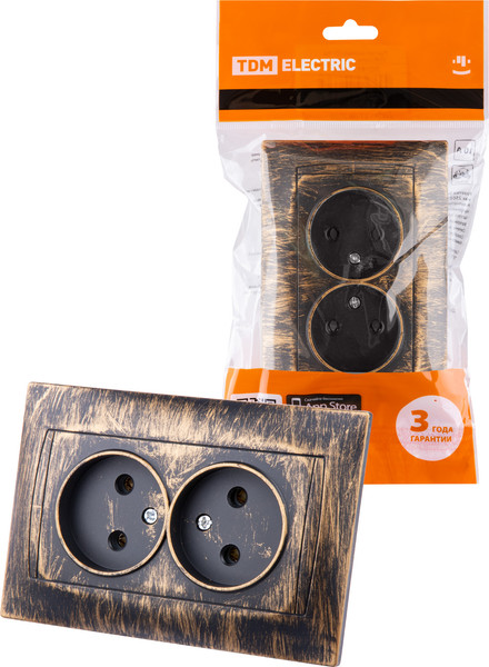 Изображение товара Розетка TDM Лама SQ1815-0765 (старинная бронза)