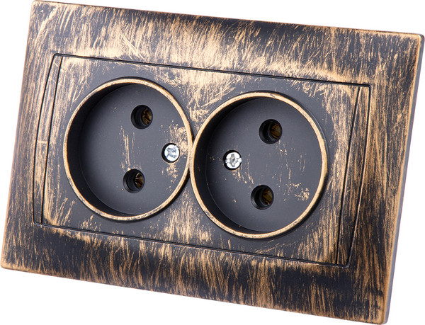 Изображение товара Розетка TDM Лама SQ1815-0765 (старинная бронза)