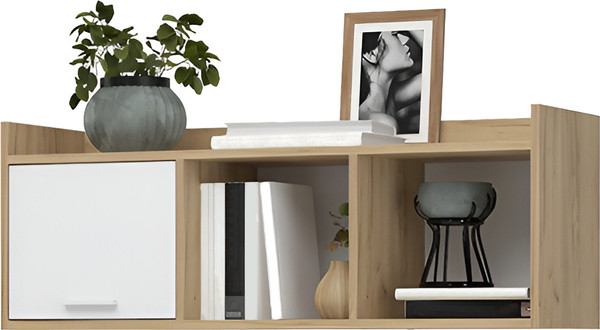 Изображение товара Полка Стендмебель Ирис ПЛ-02 (белый/дуб крафт золото)