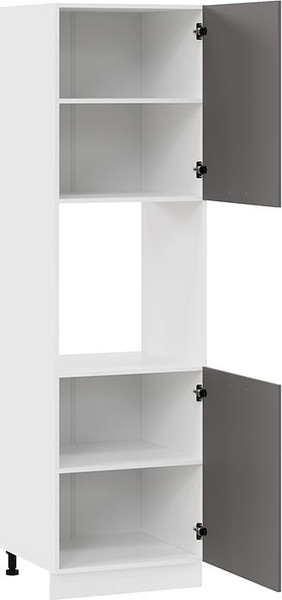 Изображение товара Шкаф-пенал кухонный ТриЯ Тиана 1П6 (белый/асфальт супермат)