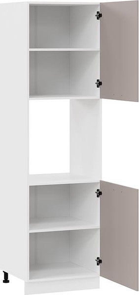 Изображение товара Шкаф-пенал кухонный ТриЯ Тиана 1П6 (белый/мокко супермат)