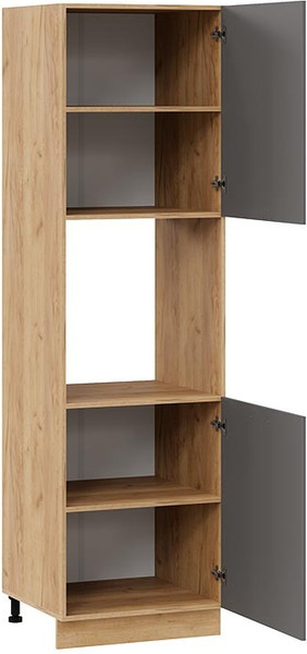 Изображение товара Шкаф-пенал кухонный ТриЯ Тиана 1П6 (дуб крафт золотой/асфальт супермат)