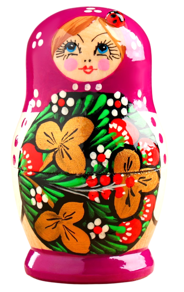 Изображение товара Матрешка сувенирная Sima-Land Божья коровка. Фиолетовый платок / 4097412