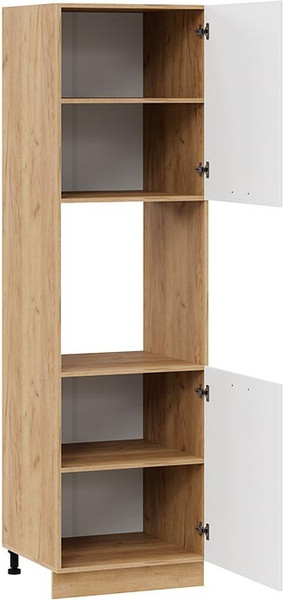 Изображение товара Шкаф-пенал кухонный ТриЯ Тиана 1П6 (дуб крафт золотой/белый супермат)