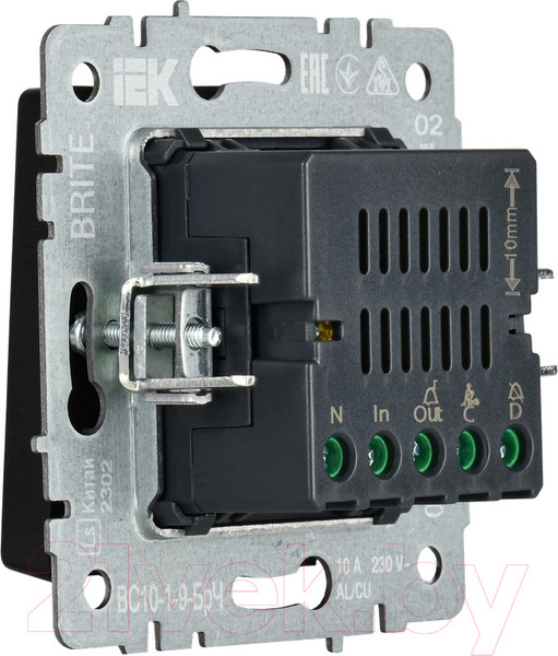 Изображение товара Кнопка звонка IEK Brite BR-V14-2-10-K02 (черный)