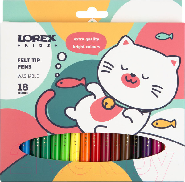 Изображение товара Фломастеры Lorex Kids / LXKFPCL-18 (18цв)