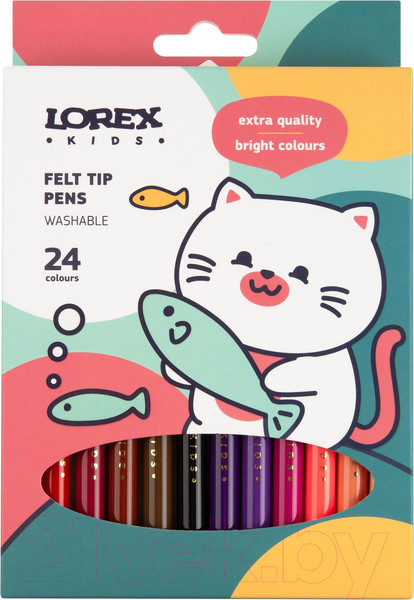 Изображение товара Фломастеры Lorex Kids / LXKFPCL-24 (24цв)