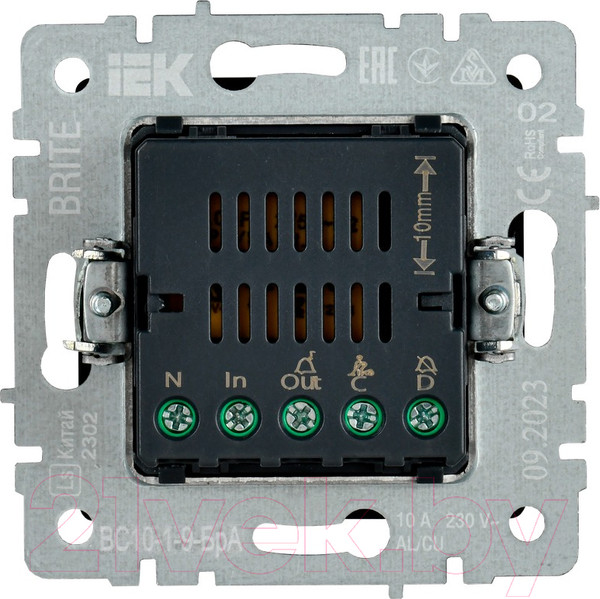 Изображение товара Кнопка звонка IEK Brite BR-V14-2-10-K47 (алюминий)