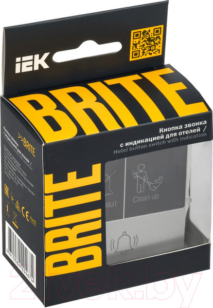 Изображение товара Кнопка звонка IEK Brite BR-V14-2-10-K47 (алюминий)