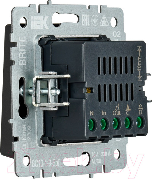 Изображение товара Кнопка звонка IEK Brite BR-V14-2-10-K53 (графит)