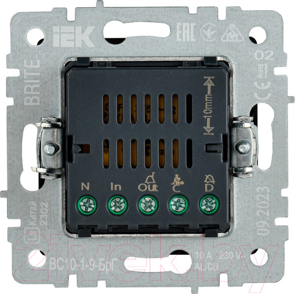 Изображение товара Кнопка звонка IEK Brite BR-V14-2-10-K53 (графит)